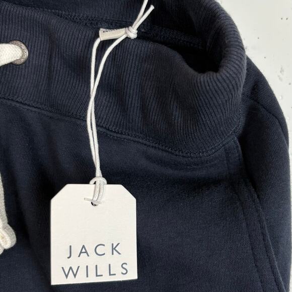 Jack Wills Mens Logo Joggers Navy Blue Fleece Elastic Waist Drawstring Small - Picture 5 of 14